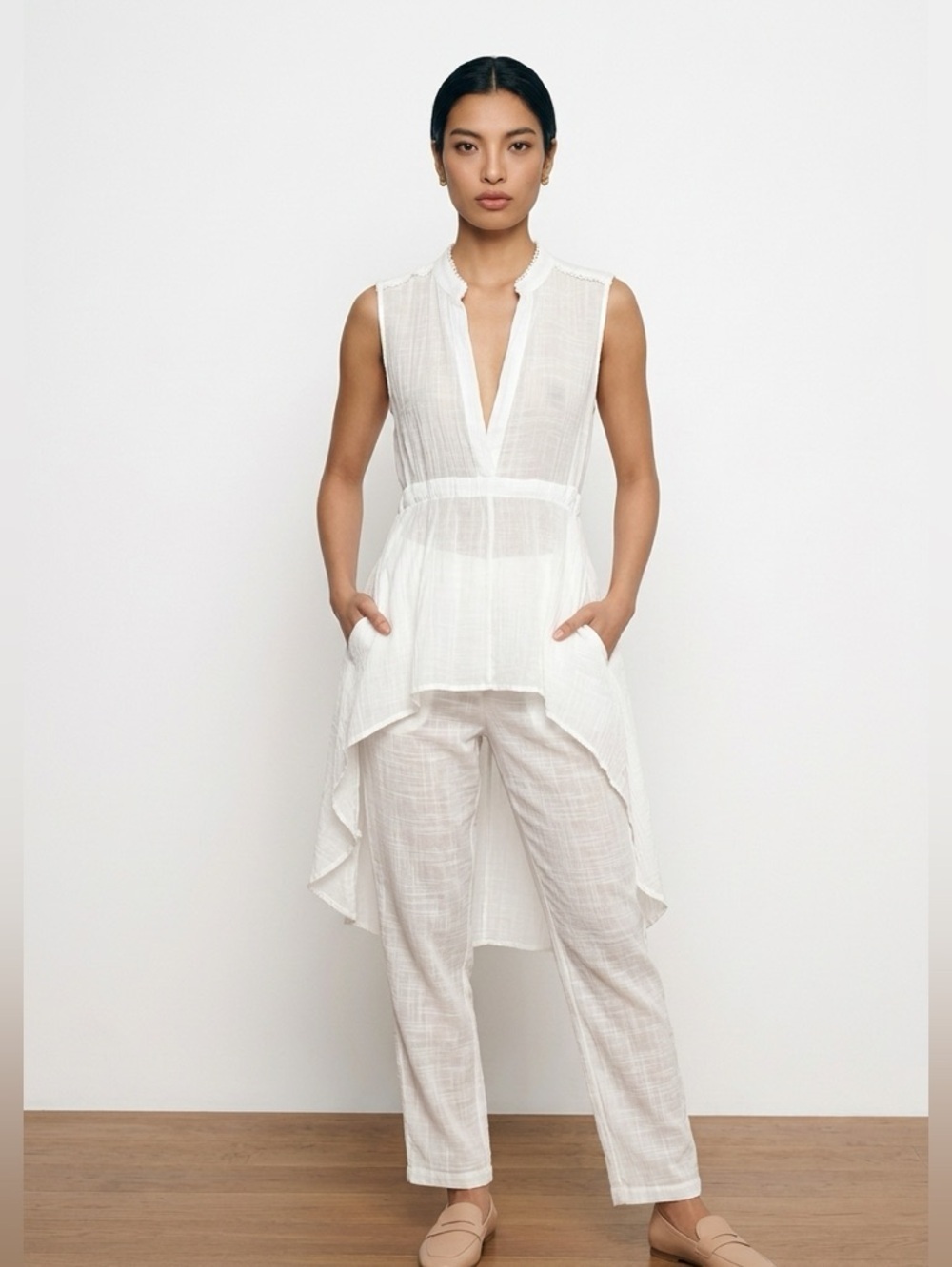 Zac & Rachel White Swim Cover-Up | Light Material | Summer | Boho | Small